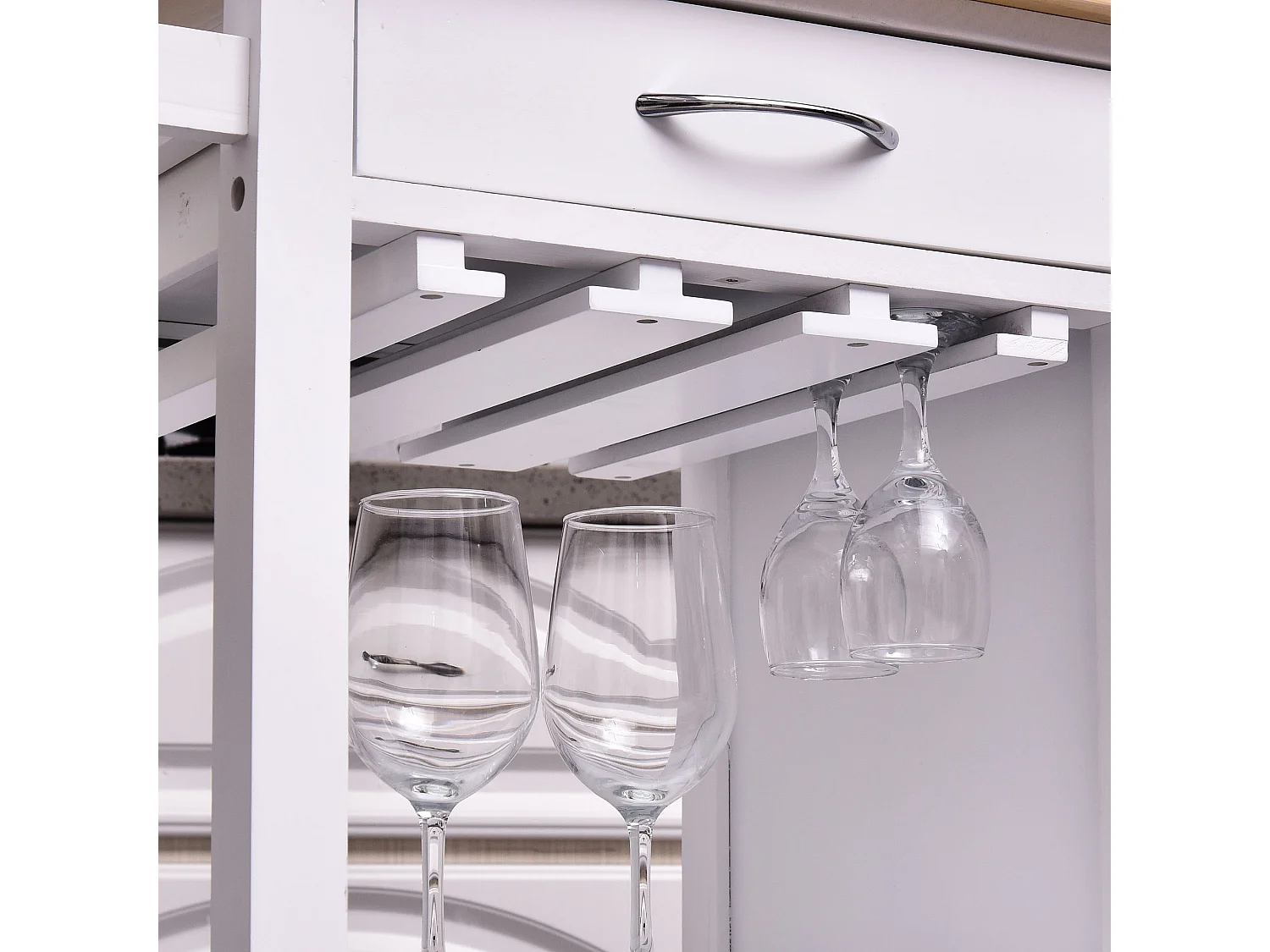 Carro de cocina blanco 89x40x84cm HOMCOM