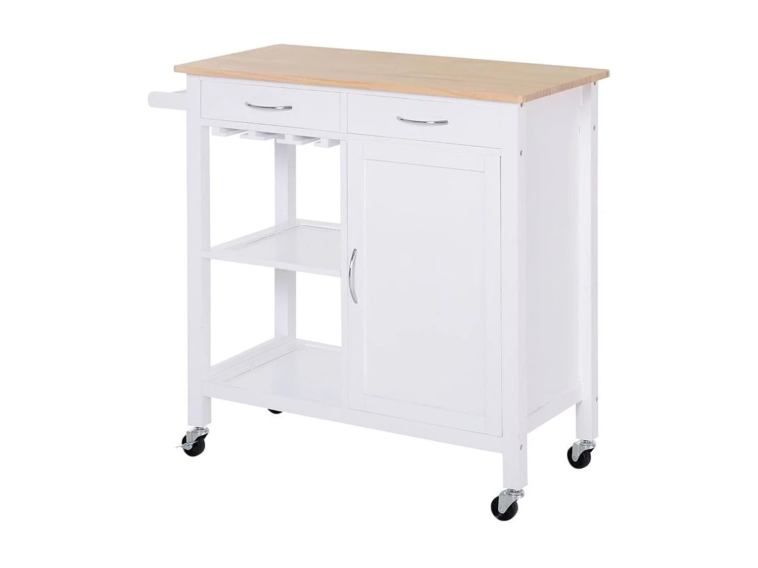 Carro de cocina blanco 89x40x84cm HOMCOM