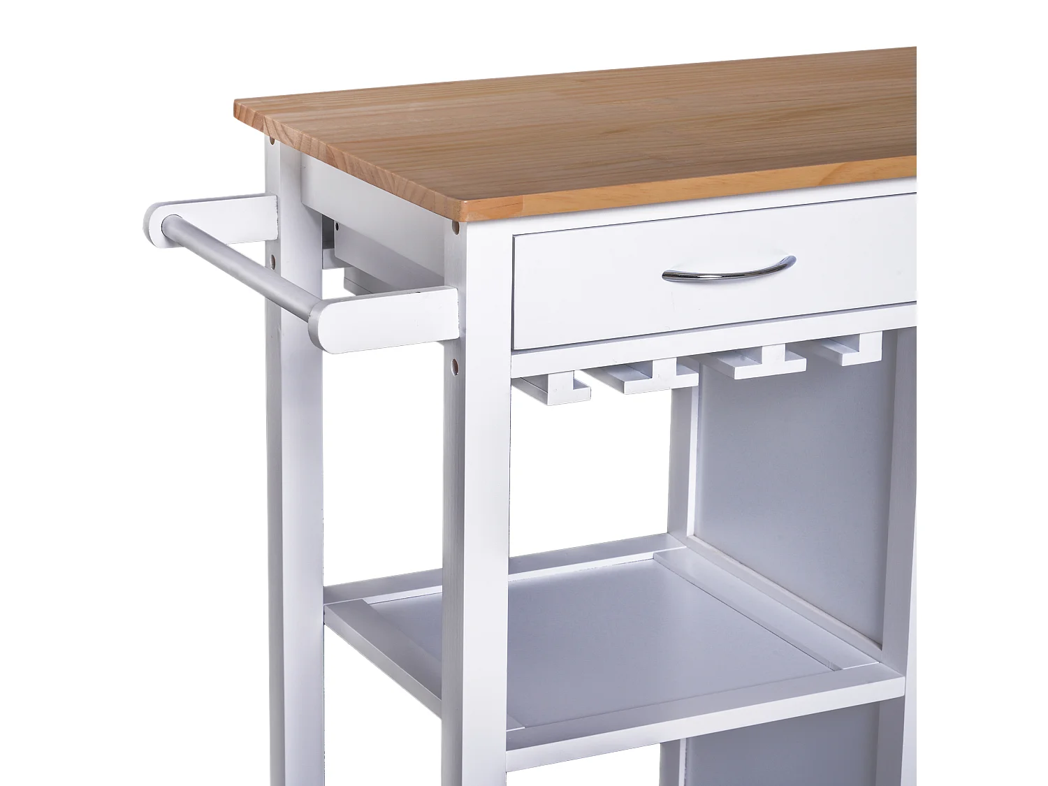 Carro de cocina blanco 89x40x84cm HOMCOM