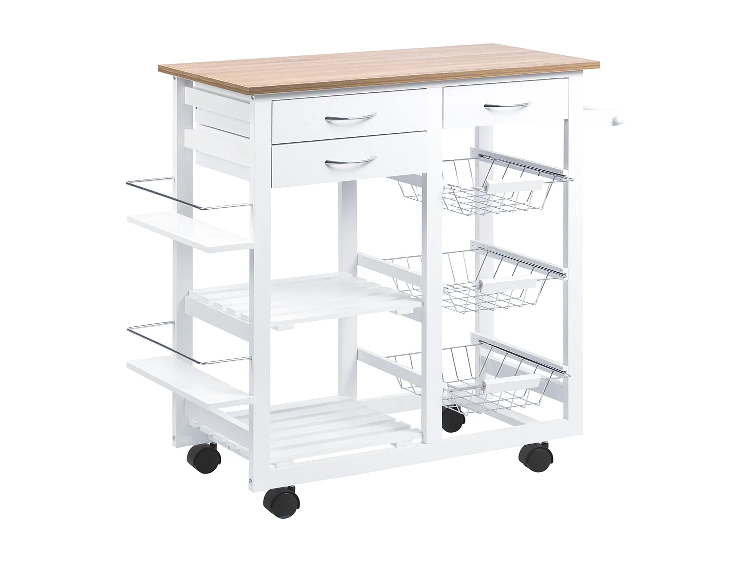 Carrito de cocina blanco 92x37x82 cm HOMCOM