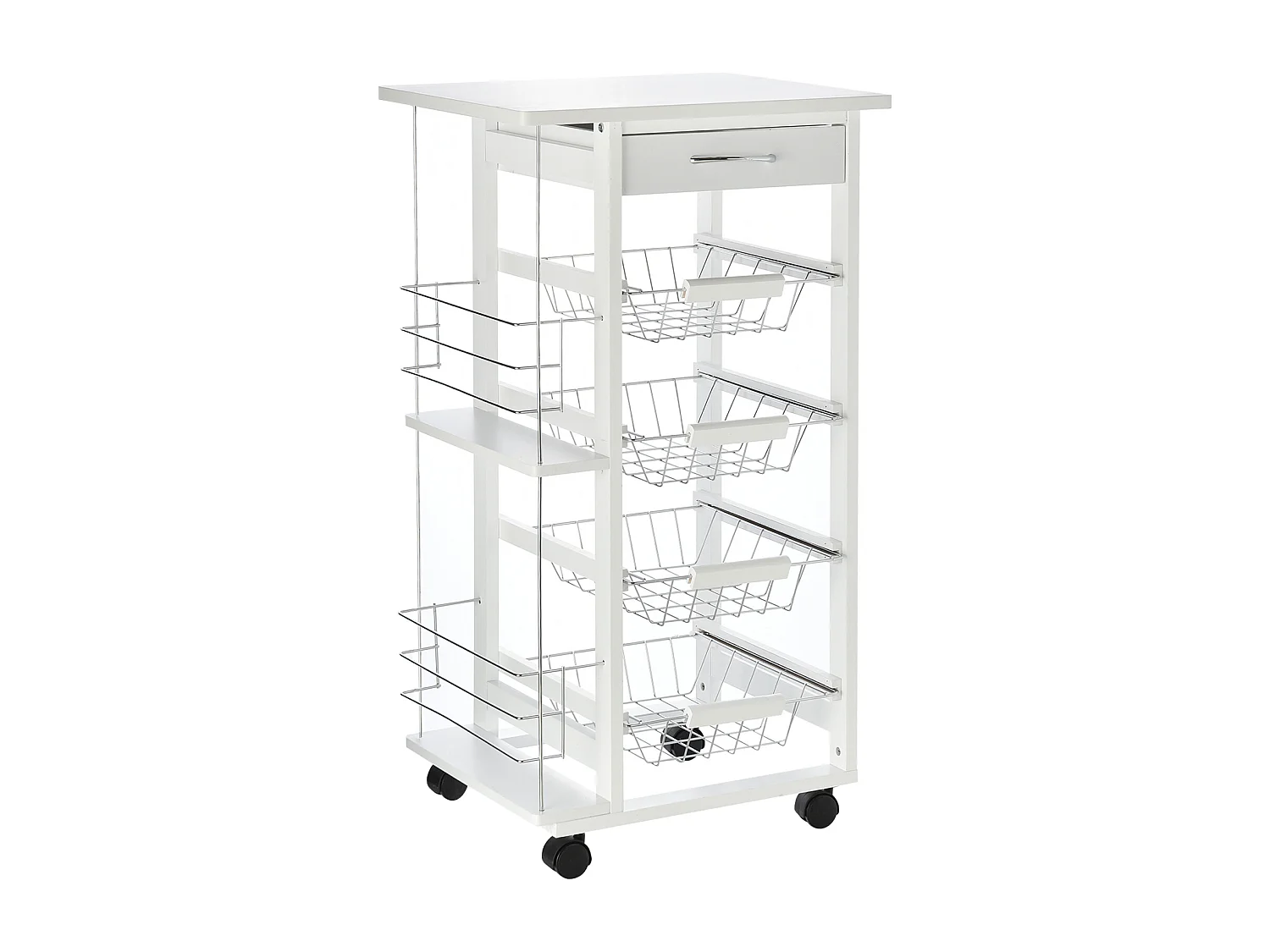 Carrito de cocina blanco 47x37x83 cm HOMCOM