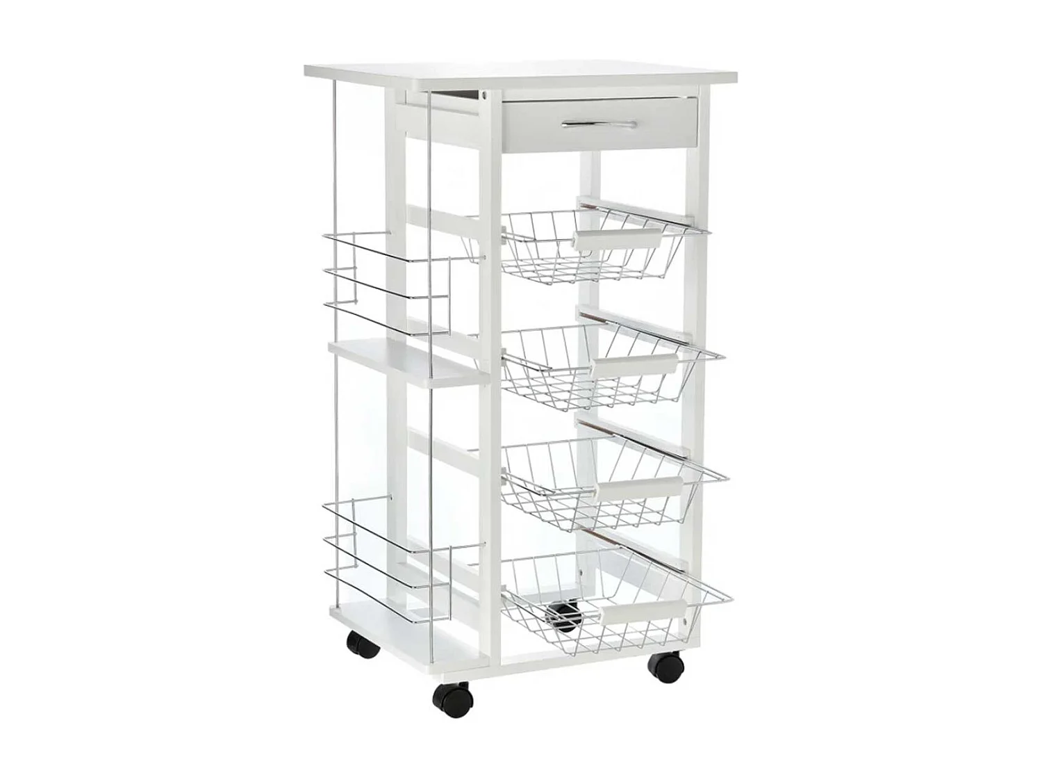 Carrito de cocina blanco 47x37x83 cm HOMCOM