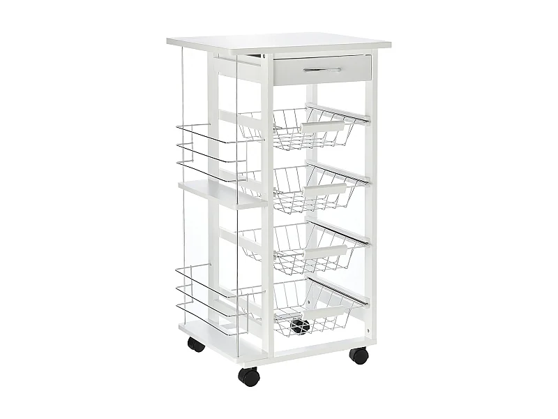 Carrito de cocina blanco 47x37x83 cm HOMCOM