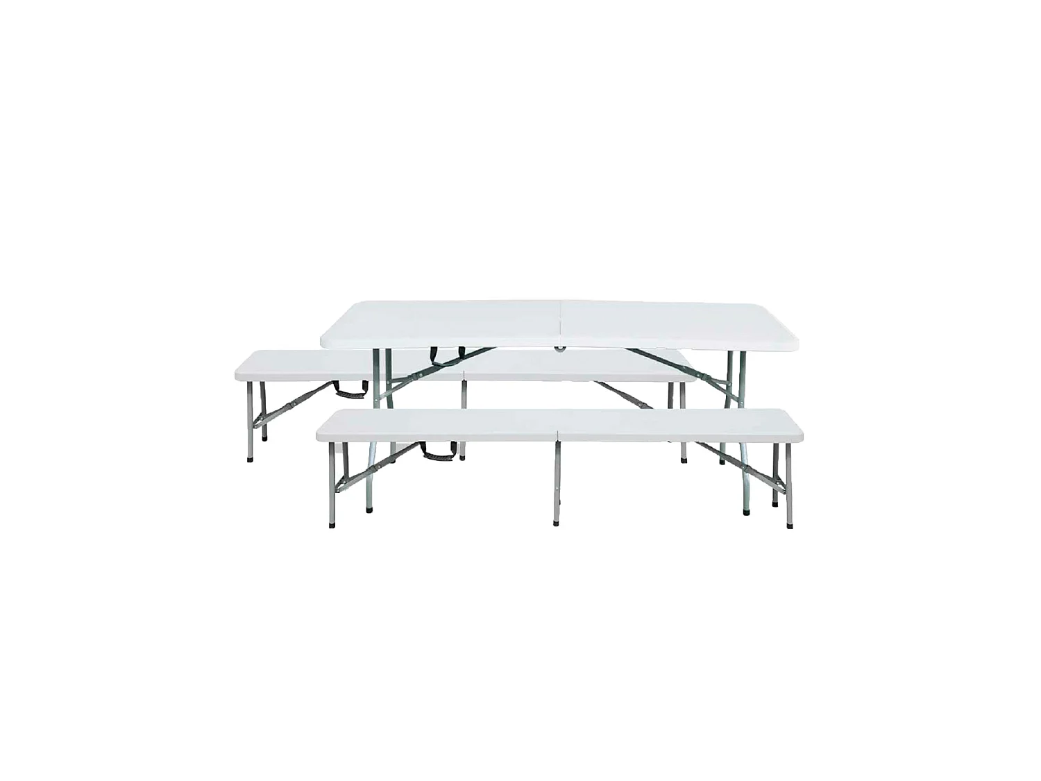 Set de tables pliantes avec 2 bancs 180cm Catering O91
