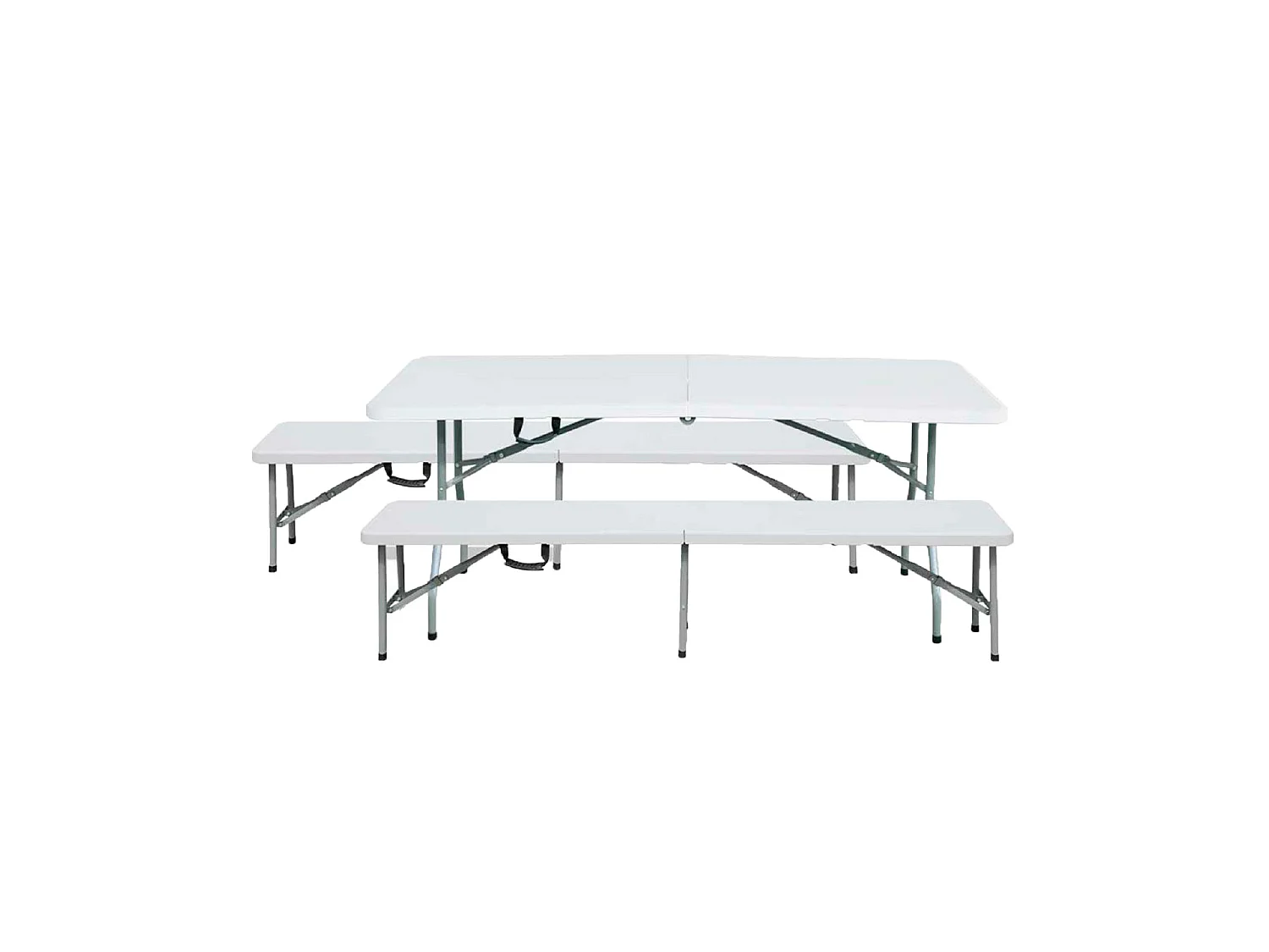 Set de tables pliantes avec 2 bancs 180cm Catering O91