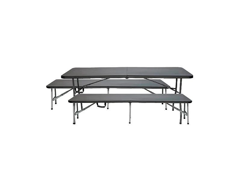 Set tavolo pieghevole con 2 panche 180cm Catering O91