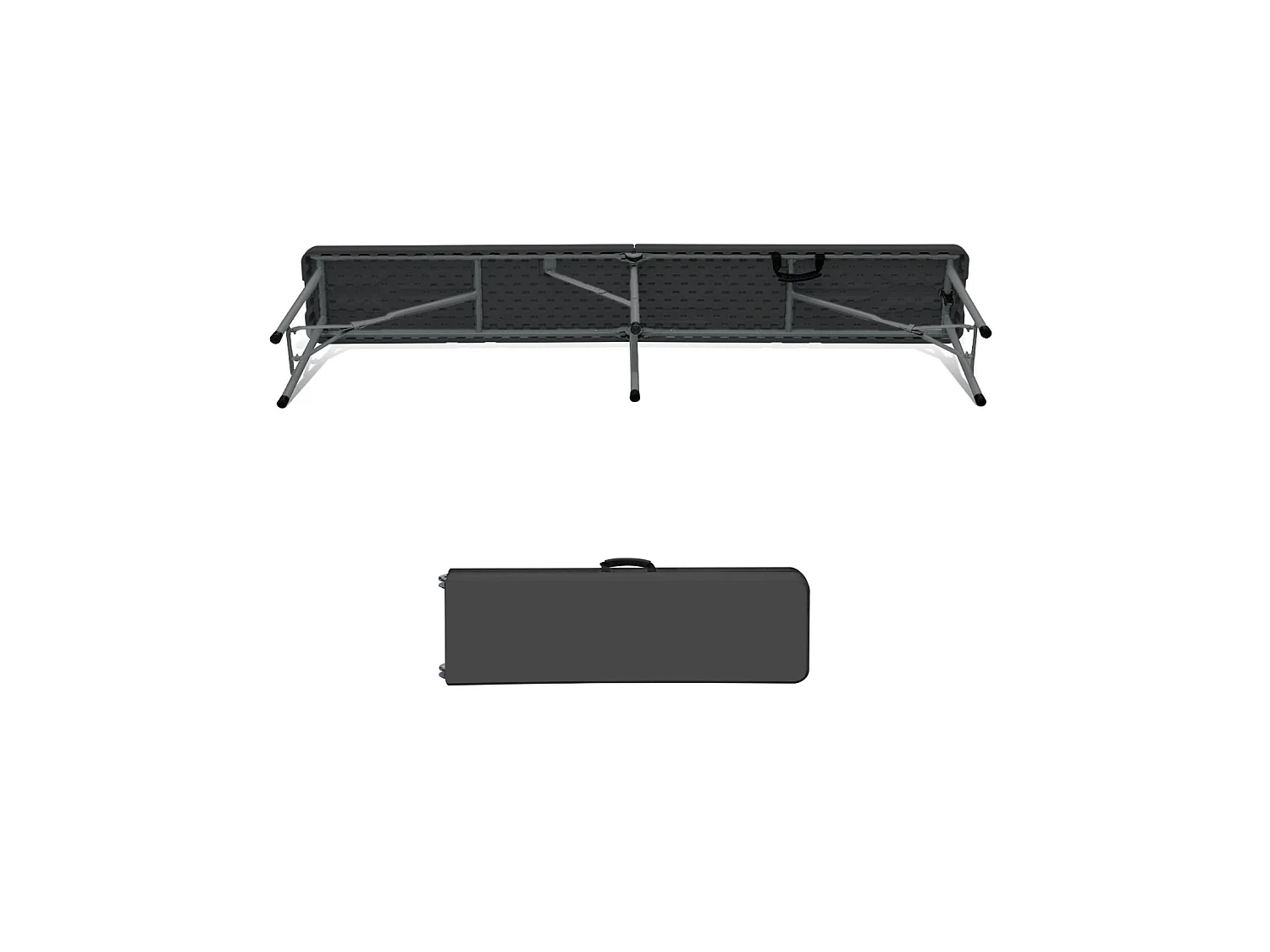 Conjunto Plegable Mesa con 2 Bancos de 180cm Catering O91