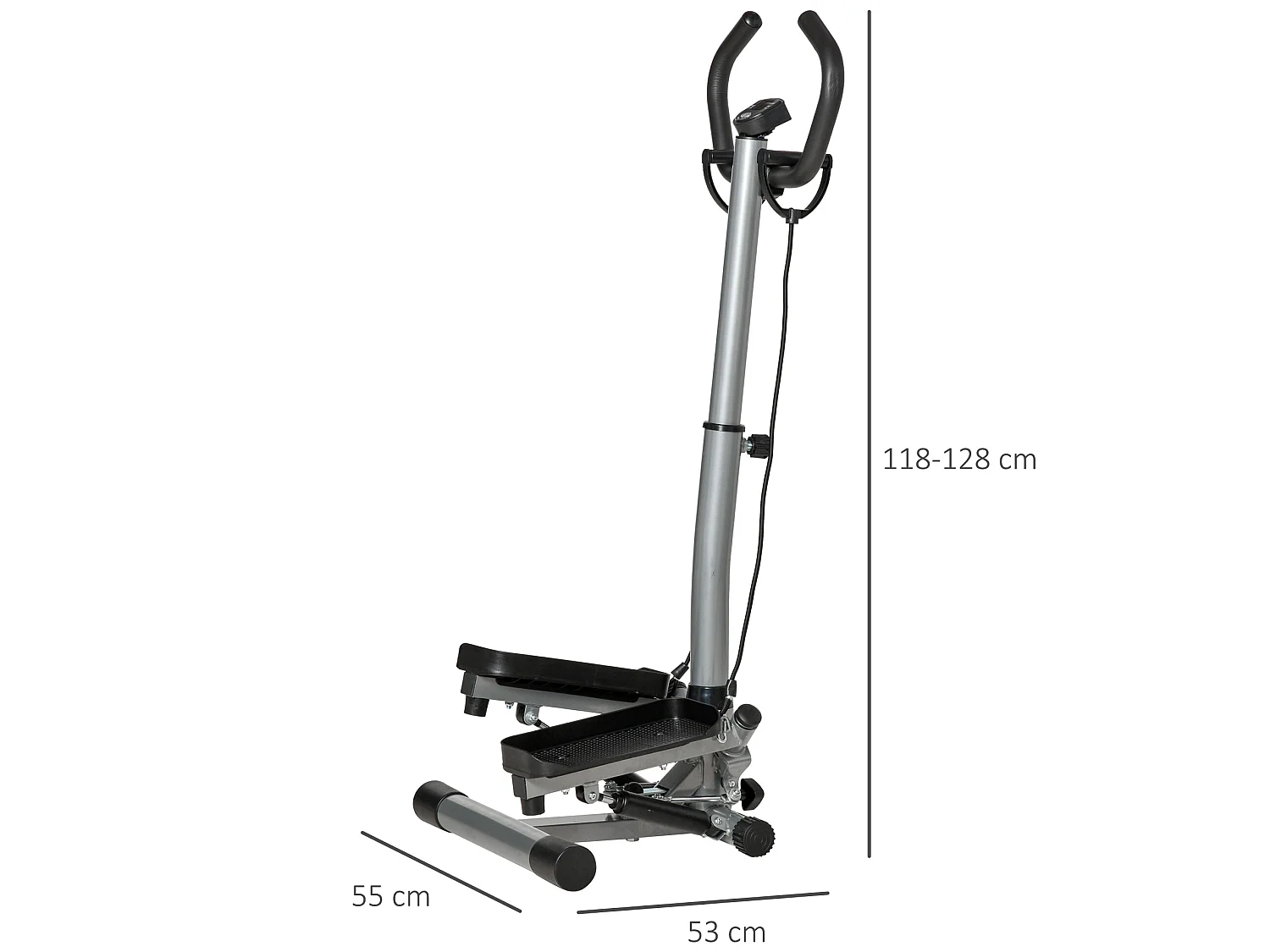Máquina de step stepper plata 55x53x128 cm HOMCOM