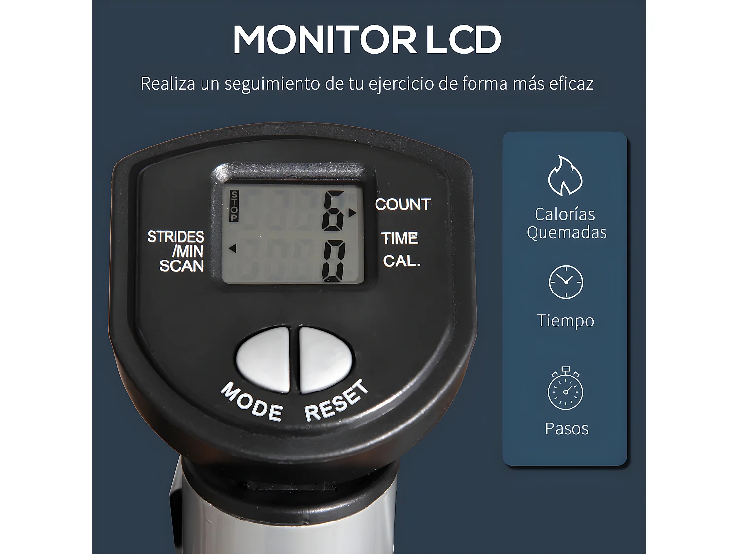 Máquina de step stepper plata 55x53x128 cm HOMCOM