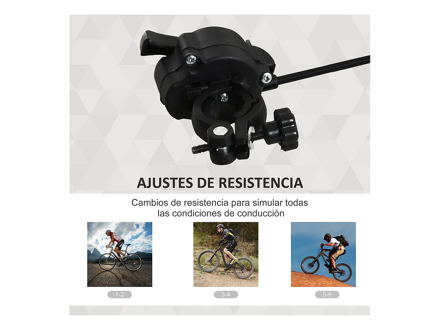 Rodillo entrenamiento bicicleta negro 54.5x47.2x39.1 cm HOMCOM