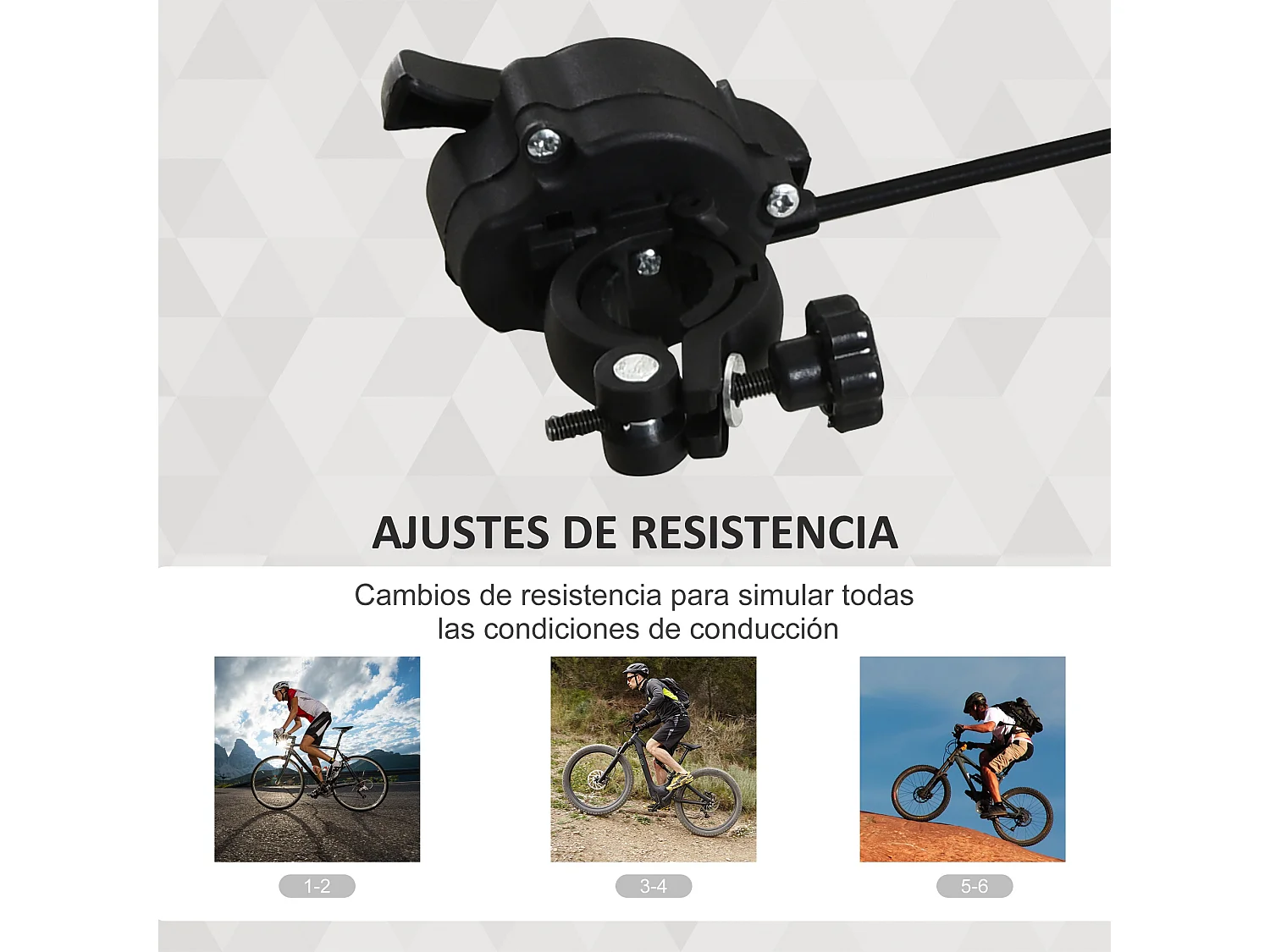 Rodillo entrenamiento bicicleta negro 54.5x47.2x39.1 cm HOMCOM
