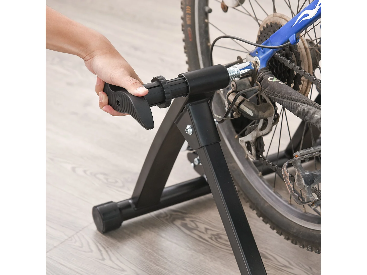 Rodillo entrenamiento bicicleta negro 54.5x47.2x39.1 cm HOMCOM
