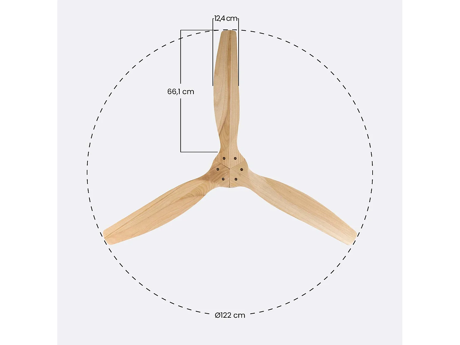 Ventilador de Techo 3 Aspas 55W 6 Velocidades Nebraska O91