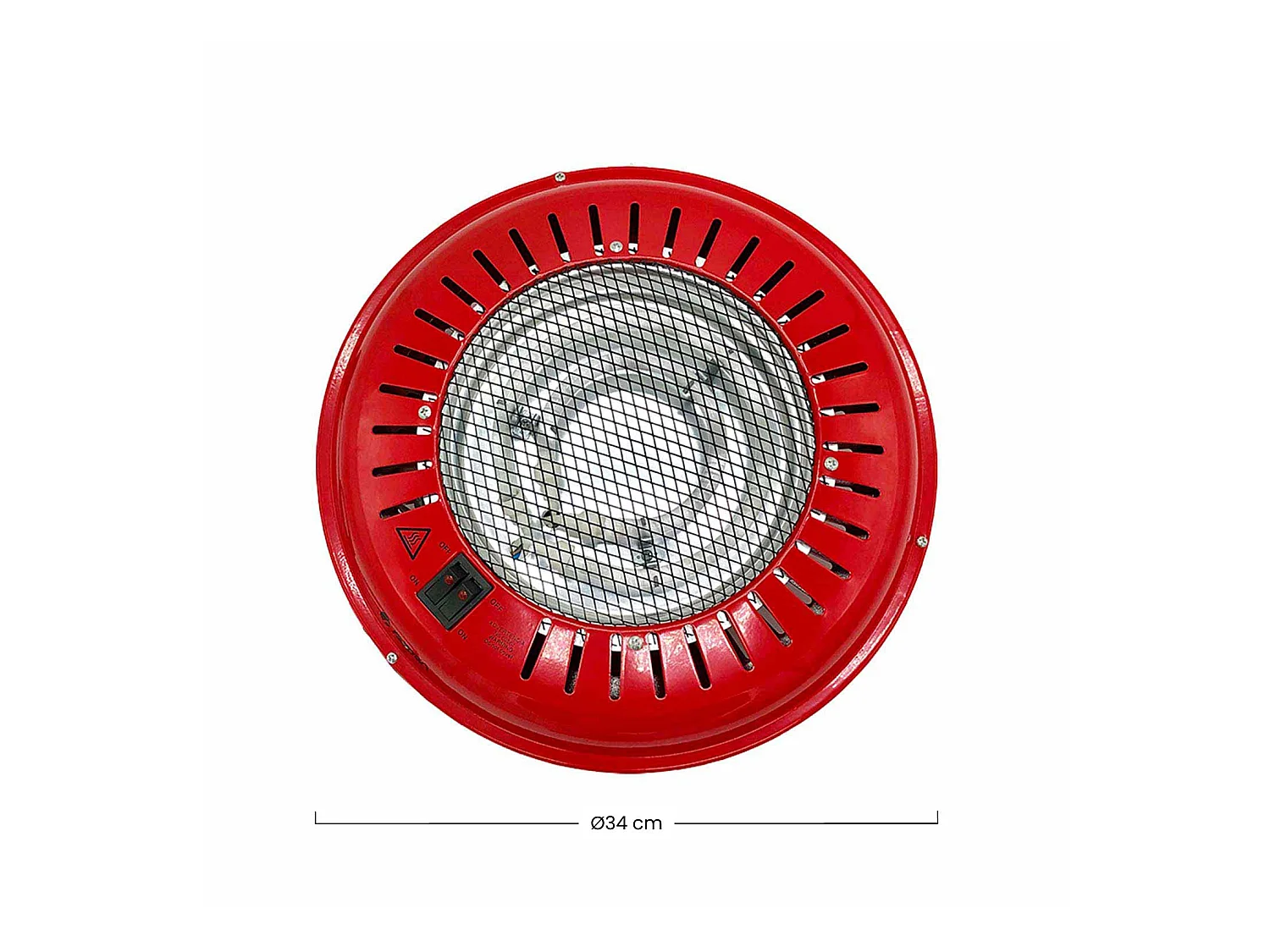 Braciere elettrico 3 modalità di potenza 300W/500W/800W Rosso Ø34x9,5 cm O91