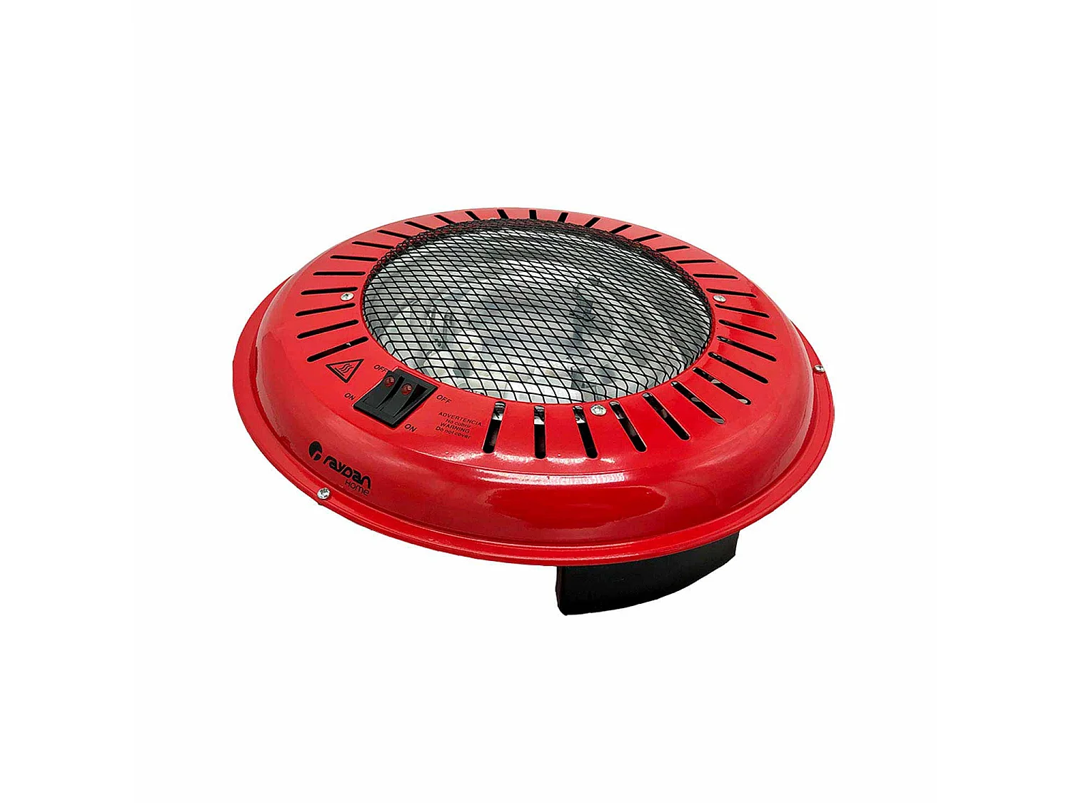 Brasero électrique 3 modes de puissance 300W/500W/800W Rouge Ø34x9.5cm O91