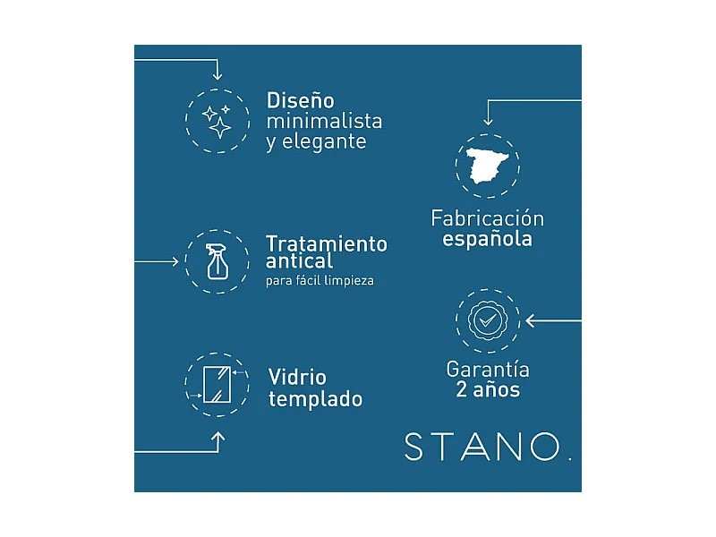 Angular de ducha 2 Fijos + 2 Puertas Correderas 100 cm y 75 cm JOHNSON Cristal transparente