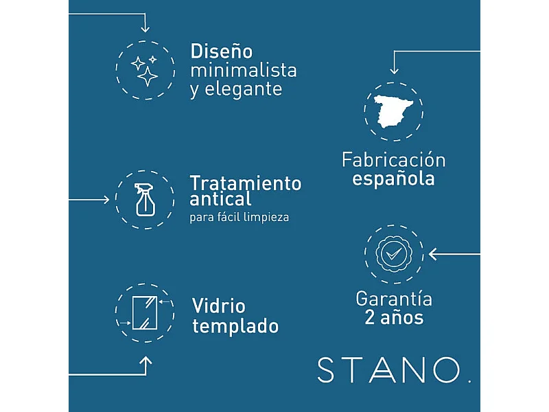 Angular de ducha 2 Fijos + 2 Puertas Correderas 90 cm y 75 cm JOHNSON Cristal transparente