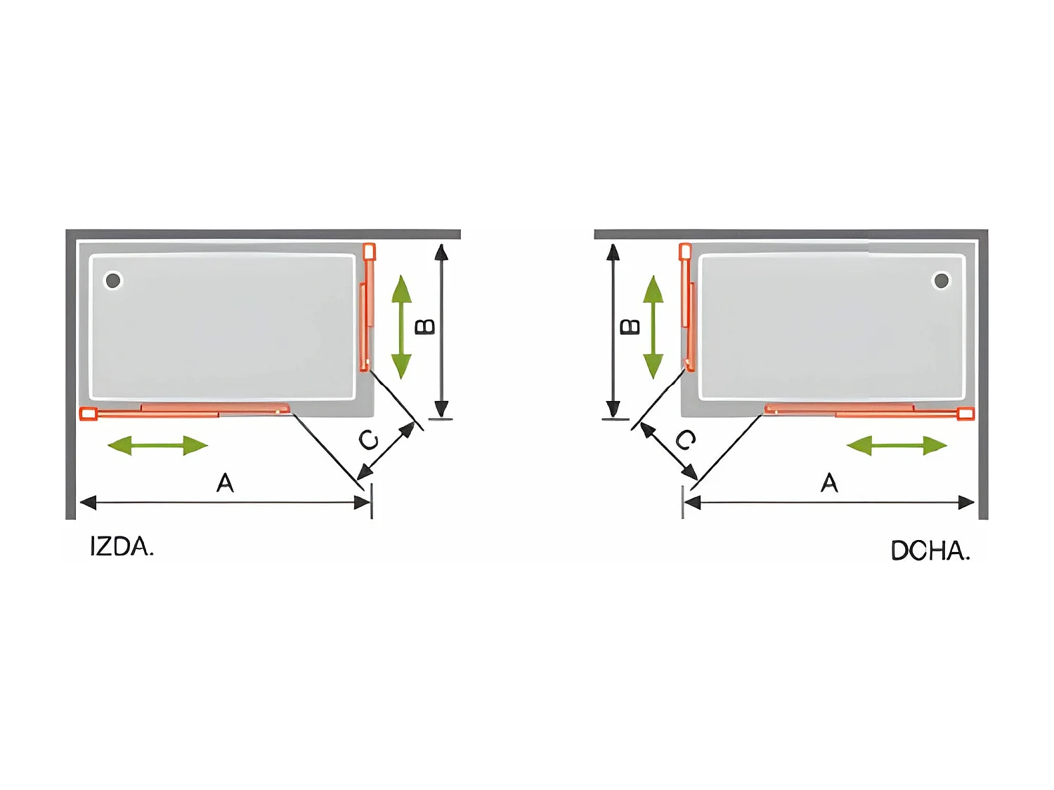 Angular de ducha 2 Fijos 70 cm + 2 Puertas Correderas 120 cm 120 cm S400 con Cristal serigrafiado