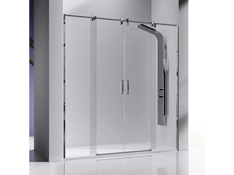 Frontal de ducha 2 Fijos + 2 Puertas Correderas 165 cm SLIM