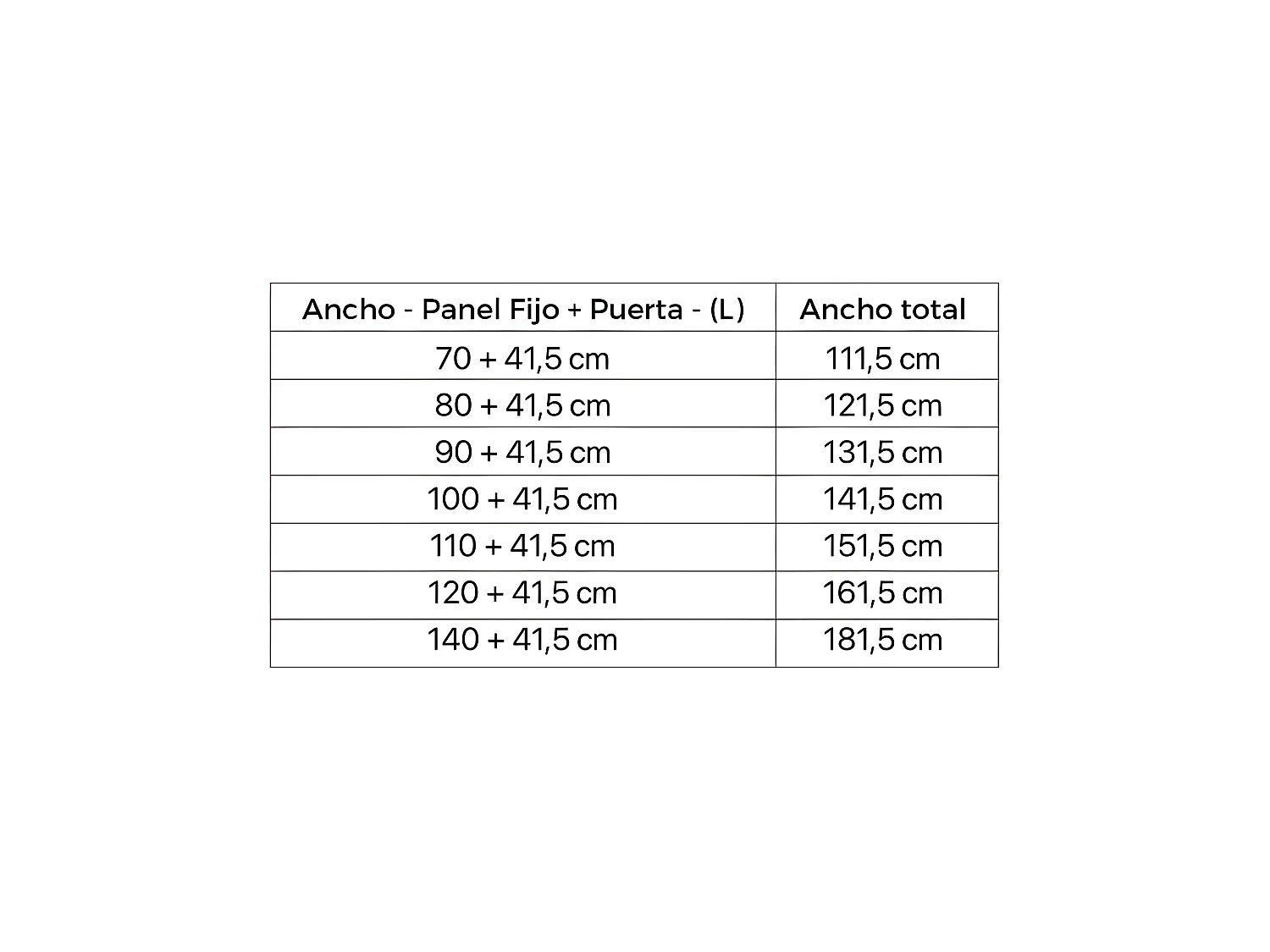 Panel Fijo de ducha + Puerta abatible SMITH Cristal transparente