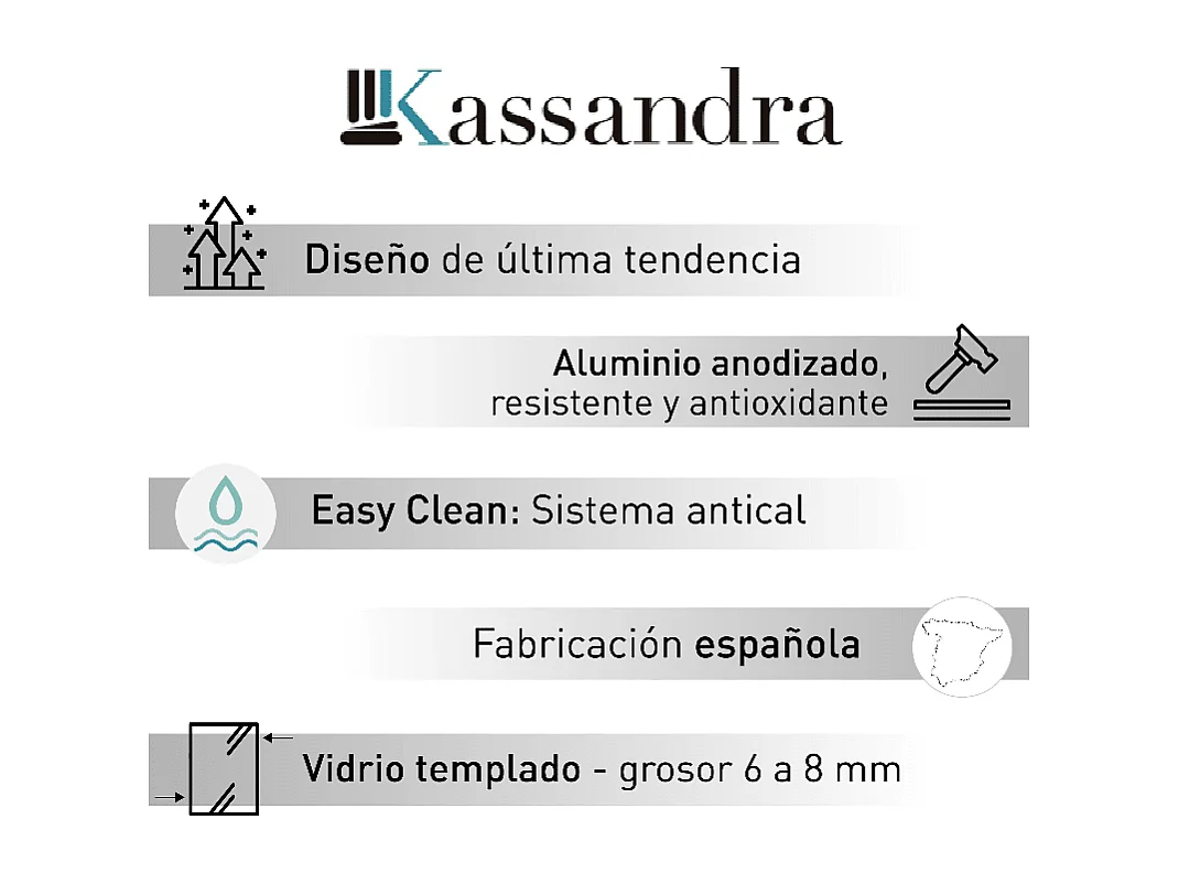 Frontal de ducha + Puerta Corredera 145 cm S400 Cromado con Cristal serigrafiado Pared lateral: 76 - 79 cm