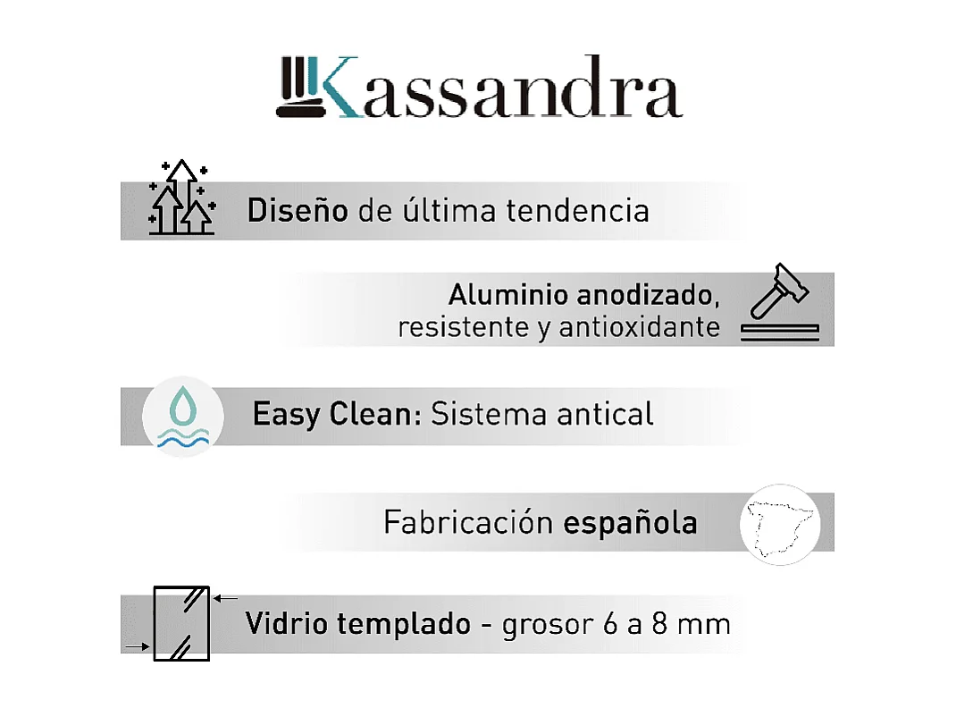 Frontal de ducha + Puerta Corredera 140 cm S400 Cromado Sin pared lateral