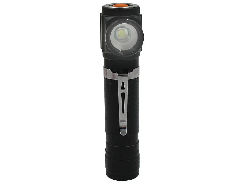 Linterna LED Luz Lateral con USB y 4 Modos De Iluminación Negro/Plata 7500K 20000H 7hSevenOn