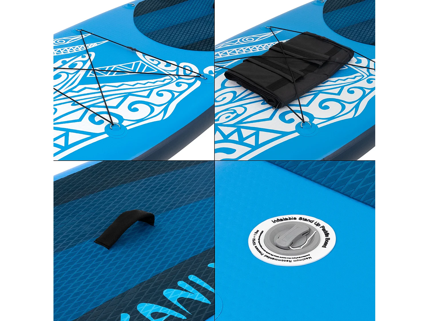 Stand up paddle board gonflable XXL bleu 380 cm ECD Germany