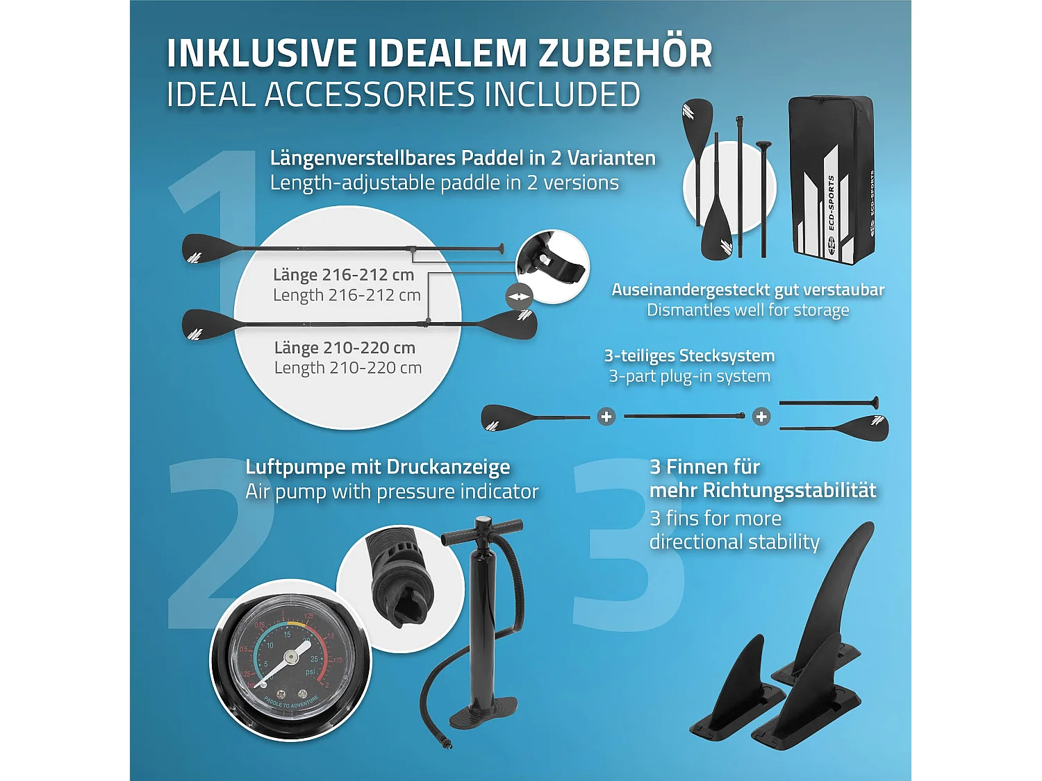 Planche stand up Kayak 320 x 82 x 15 cm bleu PVC gonflable jusqu'à 120kg revêtement antidérapant avec pompe sac de transport kit de réparation pagaie