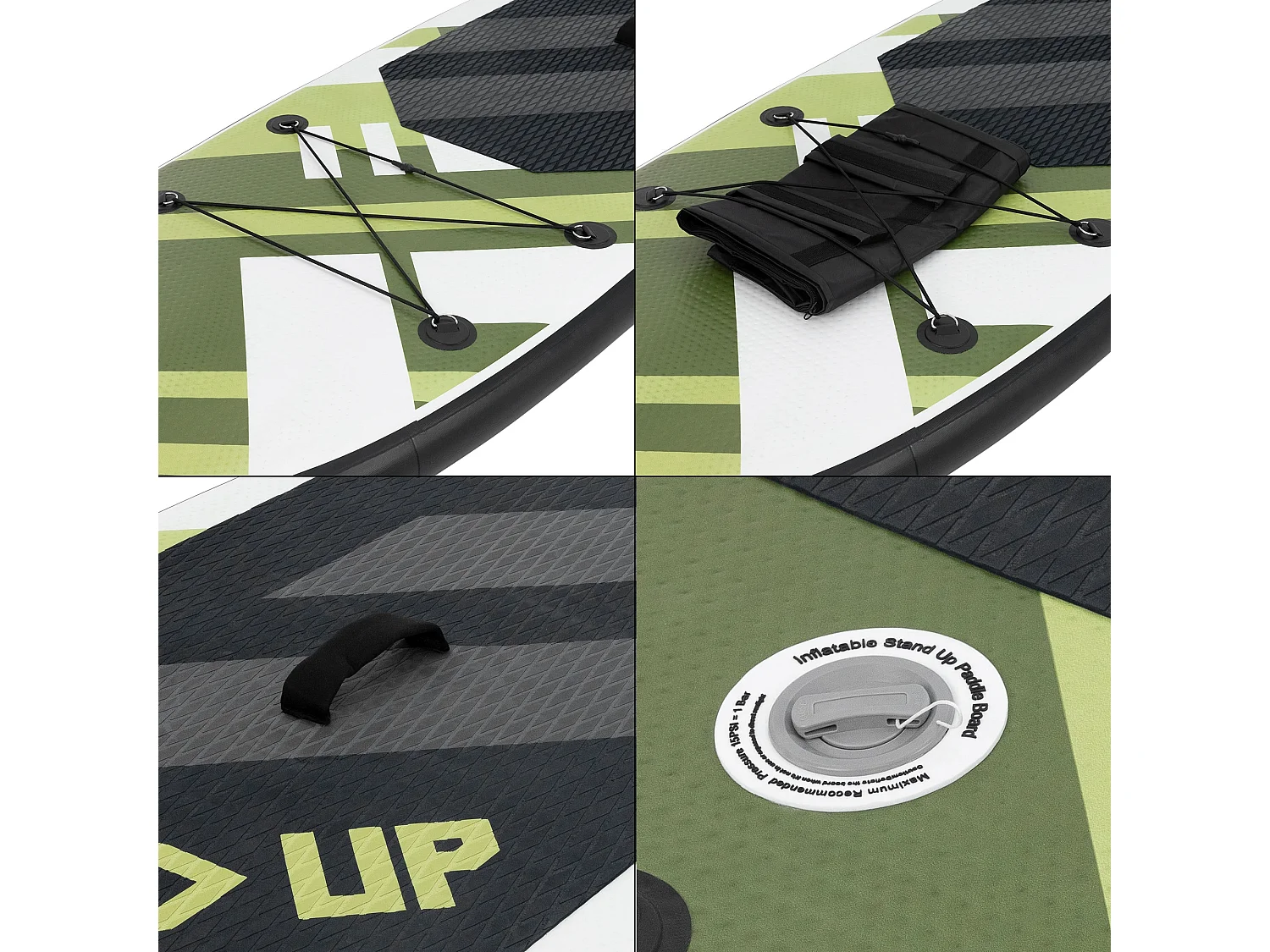 Stand up paddle board SUP gonflable Stripes olive 308 cm ECD Germany