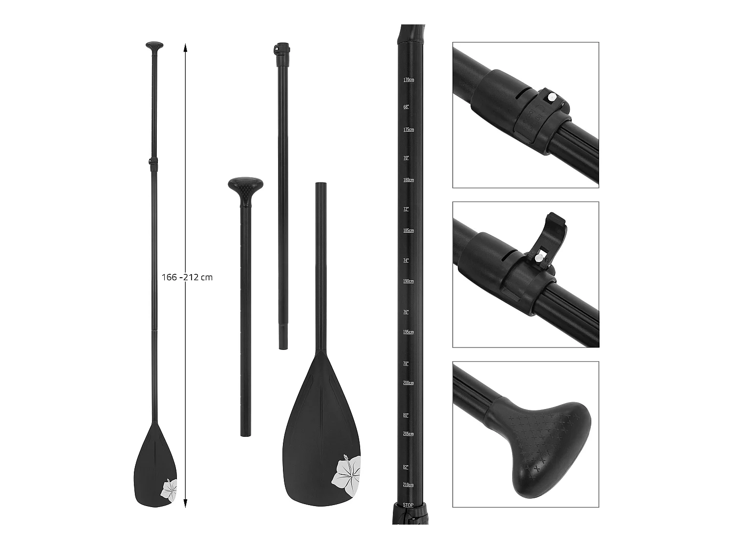 Stand up paddle board SUP gonflable Flowers menthe/rose 320 cm ECD Germany