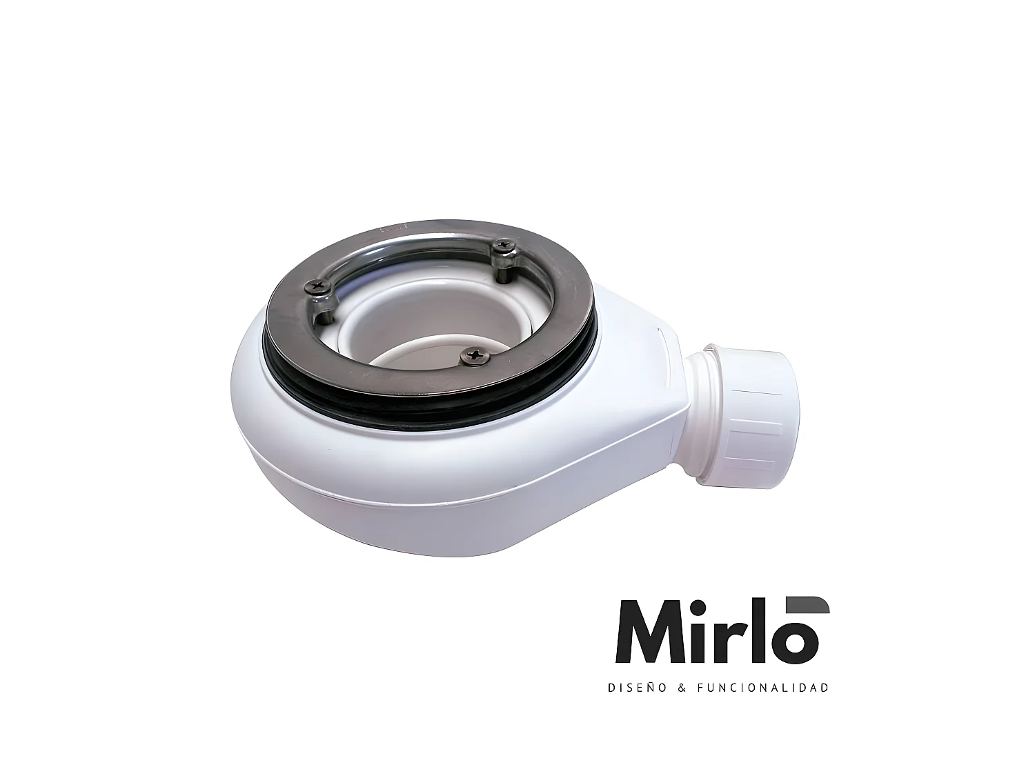 Plato de ducha  ONDA CURVE CENIZA  80x80 cm (radio 50) rejilla inox