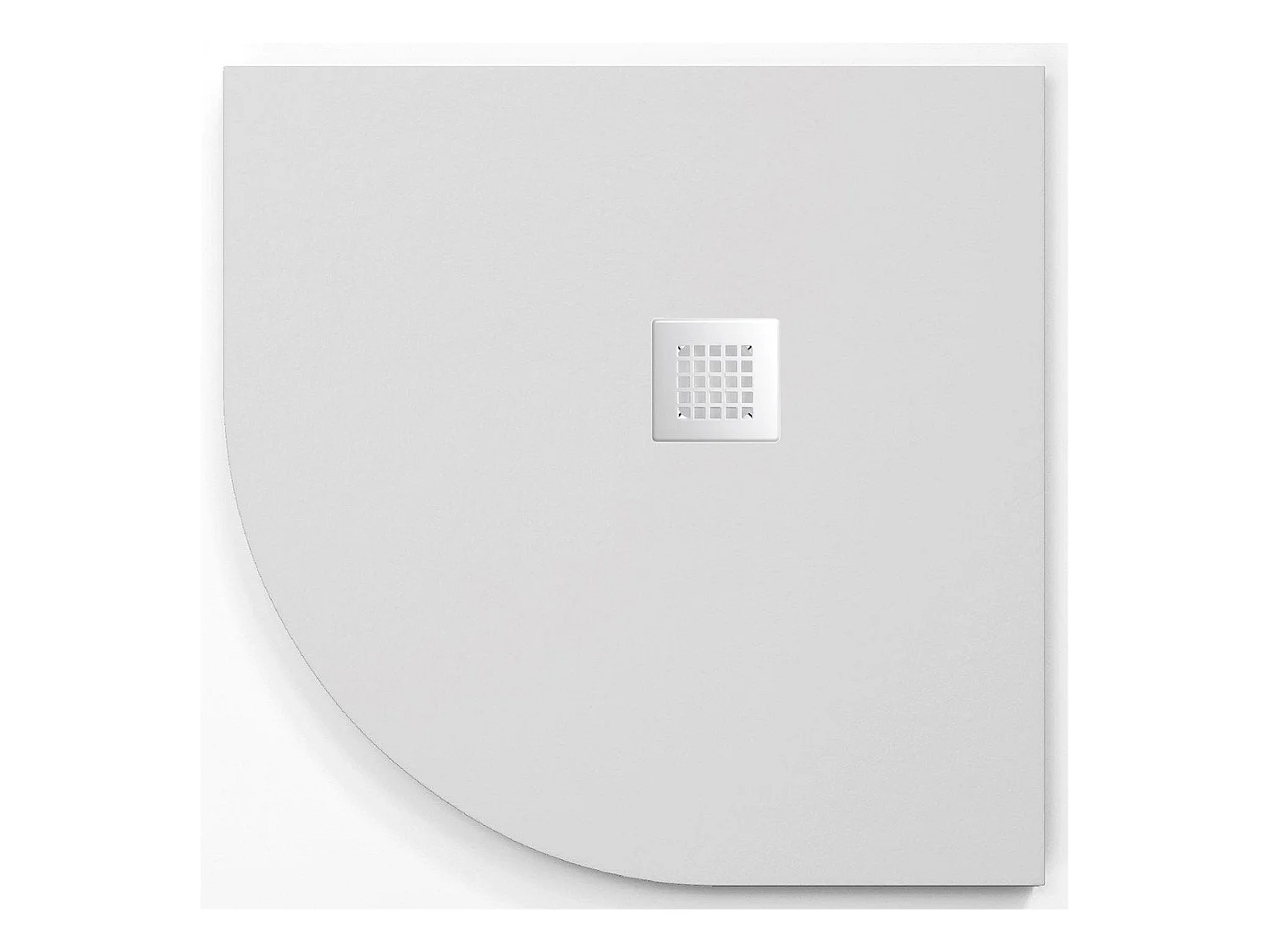 Plato de ducha  ONDA CURVE BLANCO  90x90 cm (radio 50) rejilla color