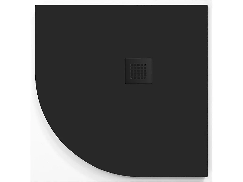 Plato de ducha  ONDA CURVE NEGRO  80x80 cm (radio 50) rejilla color