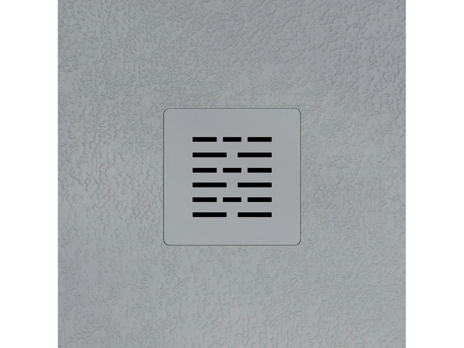 Mineralguss-Duschwanne extra flach CENTRO Schieferoptik GRAU 120x140 cm Edelstahl in chrom Ablaufschutz in Chrom