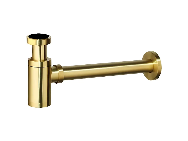 Sifón horizontal MANCERA oro cepillado