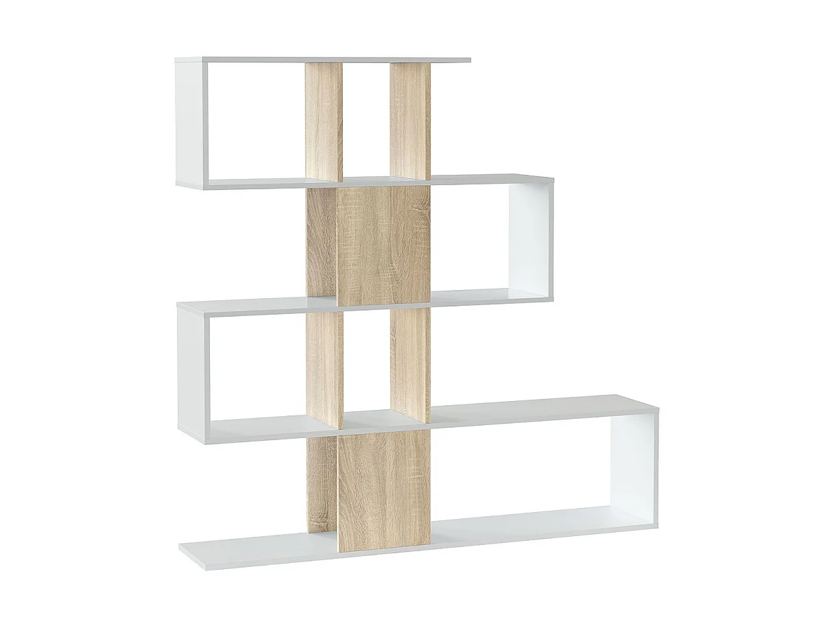 Libreria con 4 livelli e 11 scomparti di archiviazione - H145 cm - Zigzag