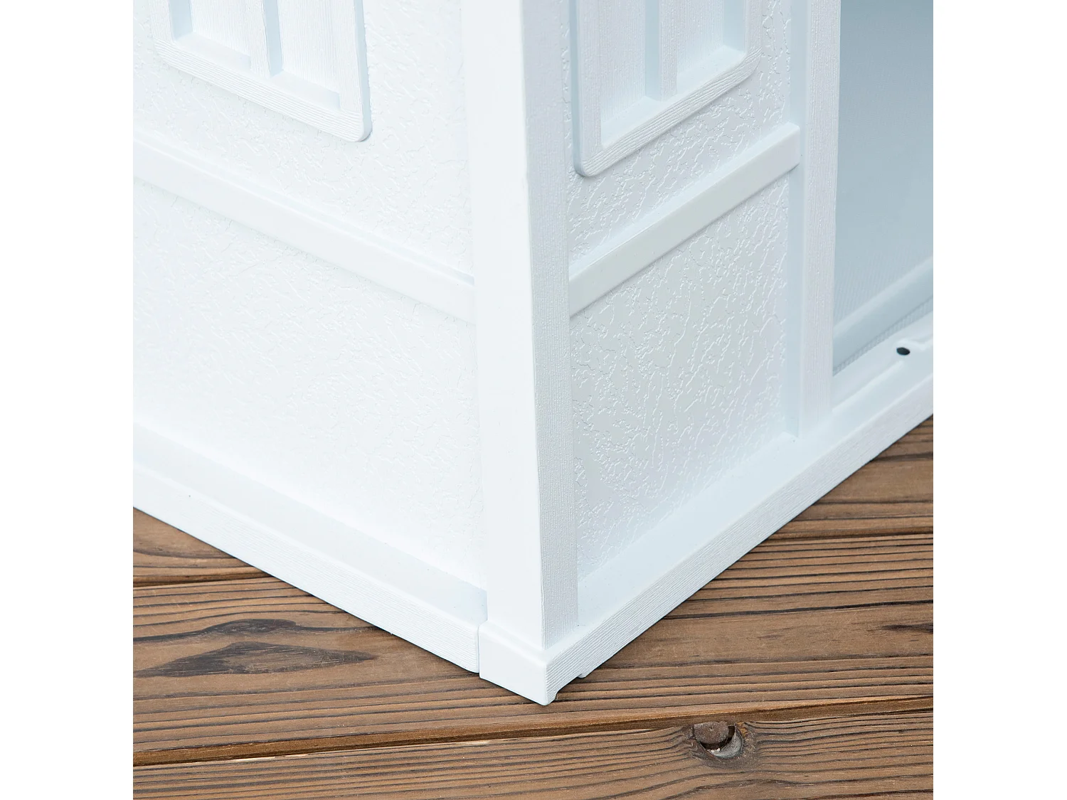 Niche pour chien design maisonnette - dim. 65L x 75l x 63H cm - PP bleu blanc