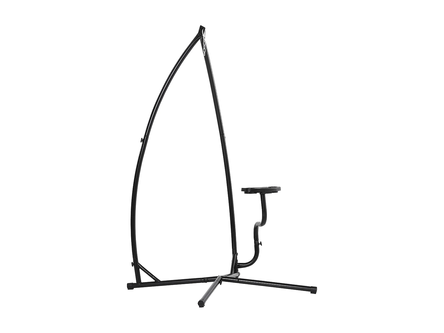 Support pour fauteuil suspendu - pied fauteuil suspendu - tablette réglable incluse - charge max. recommandée 120 Kg