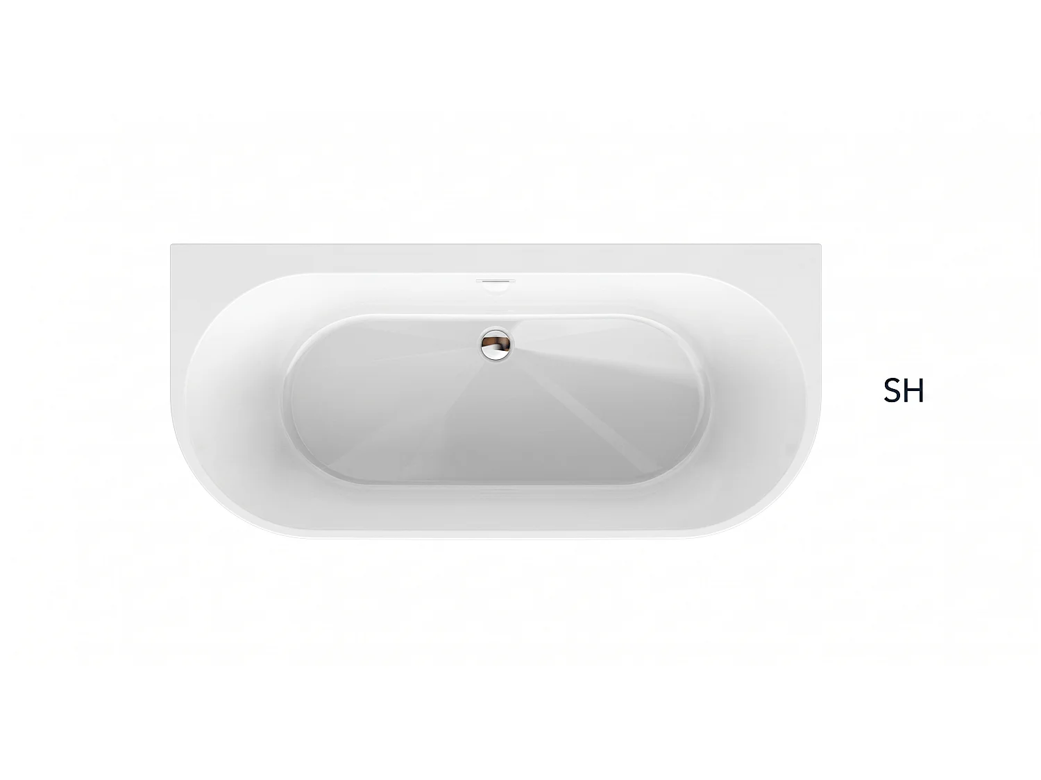 Freistehende Badewanne TORINO MURO | SANYCCES 170 cm - mit Seitenarmatur