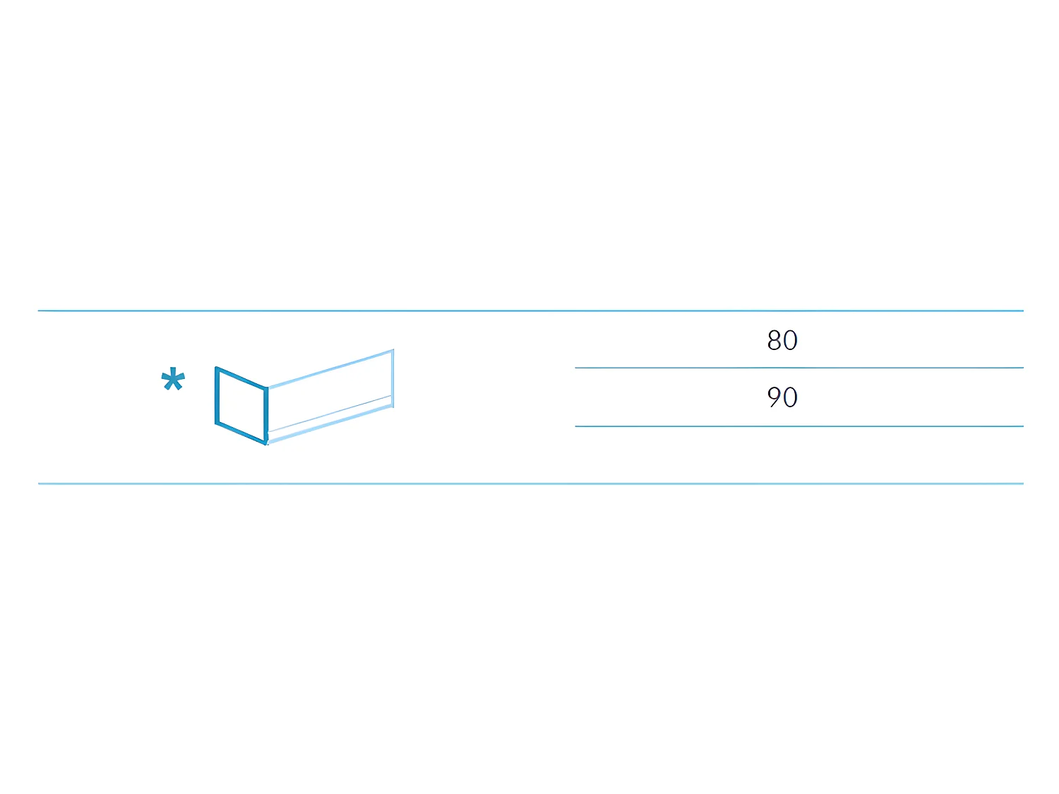 Faldón lateral para bañera CUBE©  80x50 cm