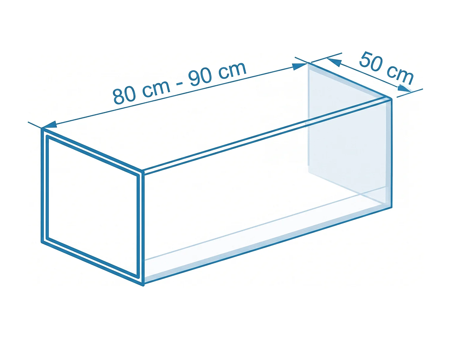 Faldón lateral para bañera CUBE©  80x50 cm