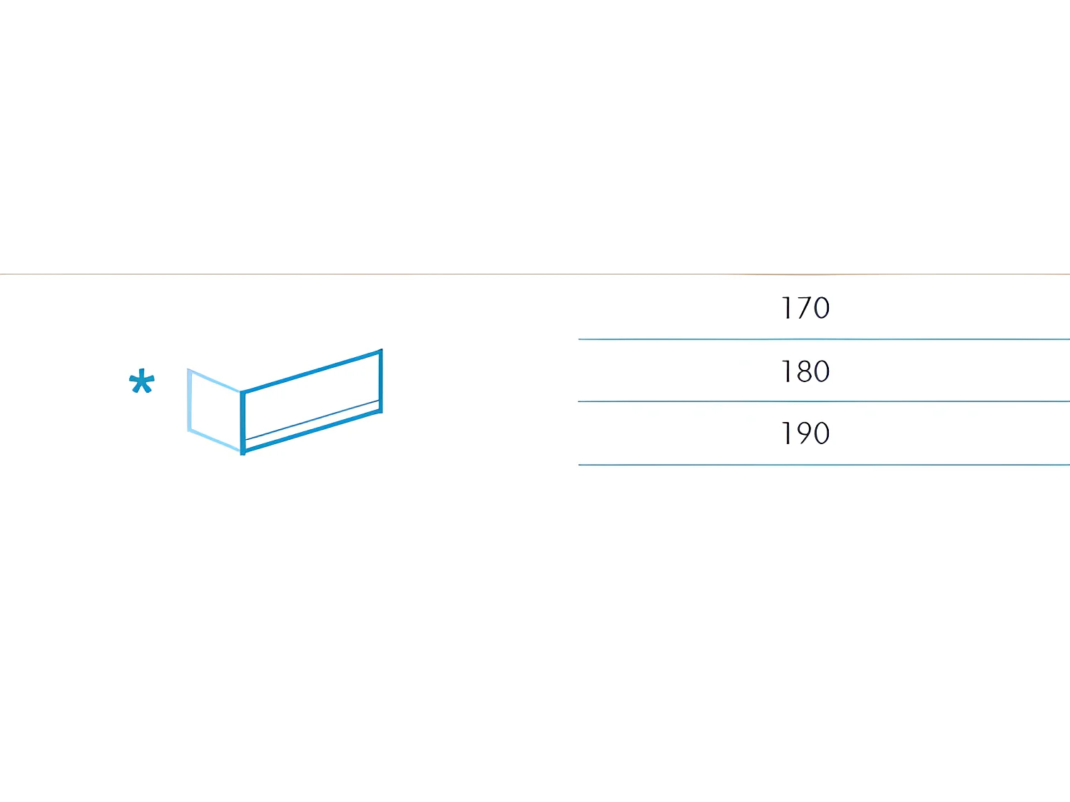 Faldón frontal para bañera CUBE©  190x50 cm