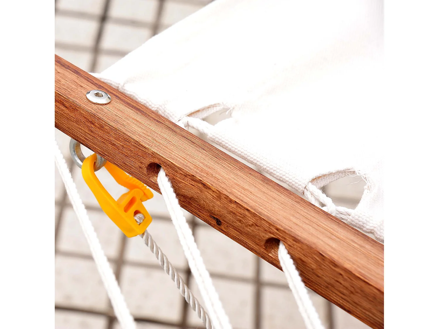 Hamac de jardin avec support en bois et parasol hamac sur pied 2 personnes max. charge max. 180 Kg