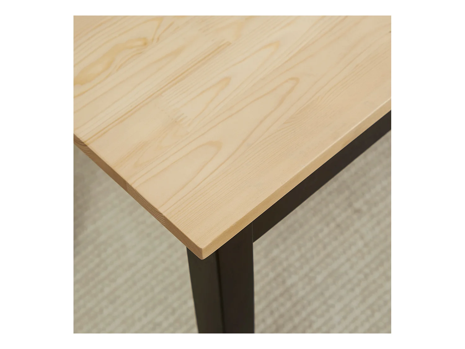 Banc 2 personnes dim. 102L x 36l x 45H cm bois de pin noir