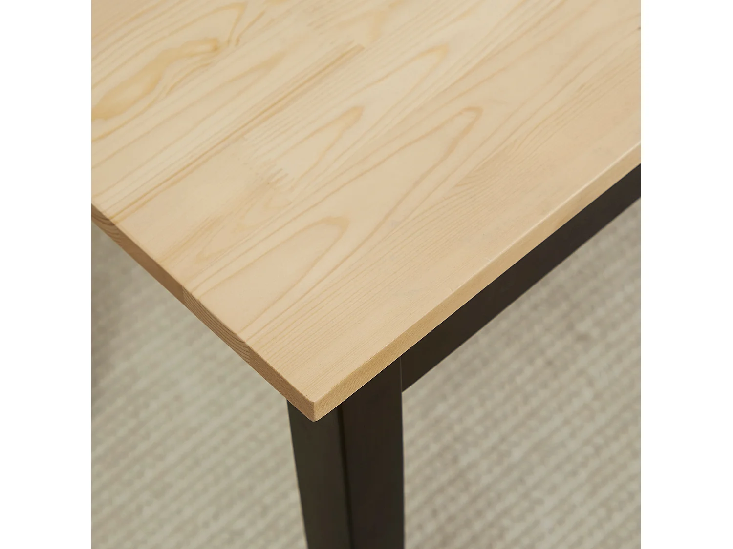 Banc 2 personnes dim. 102L x 36l x 45H cm bois de pin noir