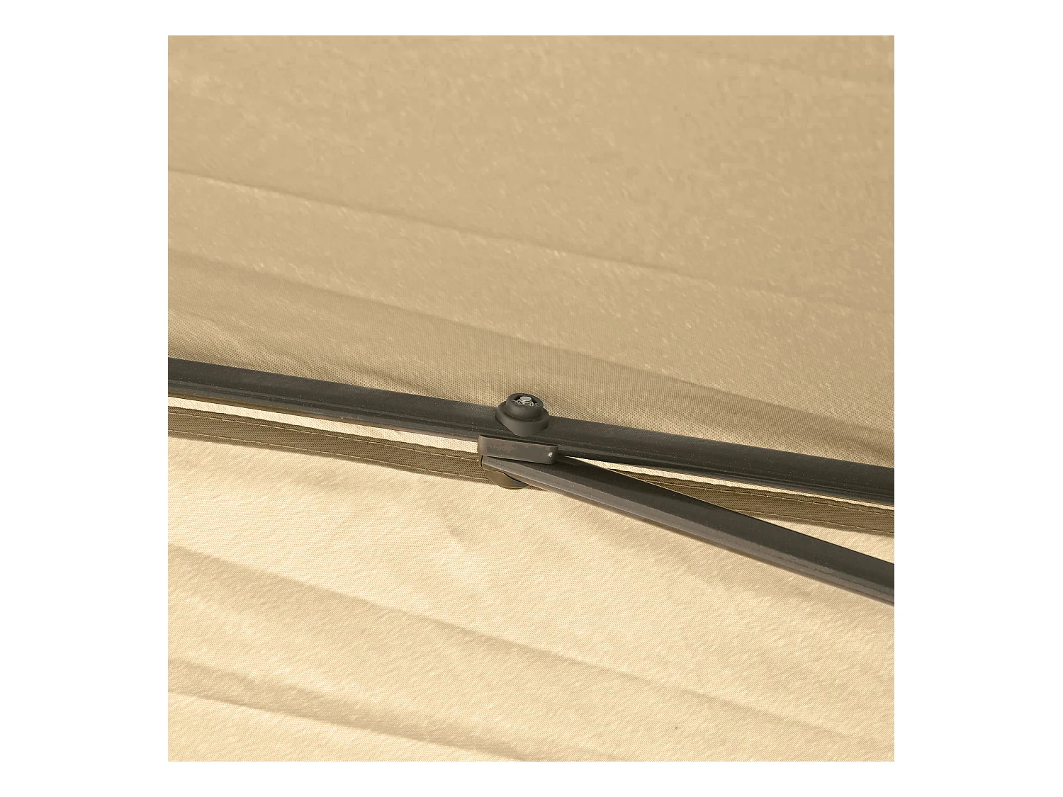 Tonnelle barnum automatique pop-up dim. 3,3L x 3,3l x 2,88H m moustiquaires sac transport métal oxford marron beige