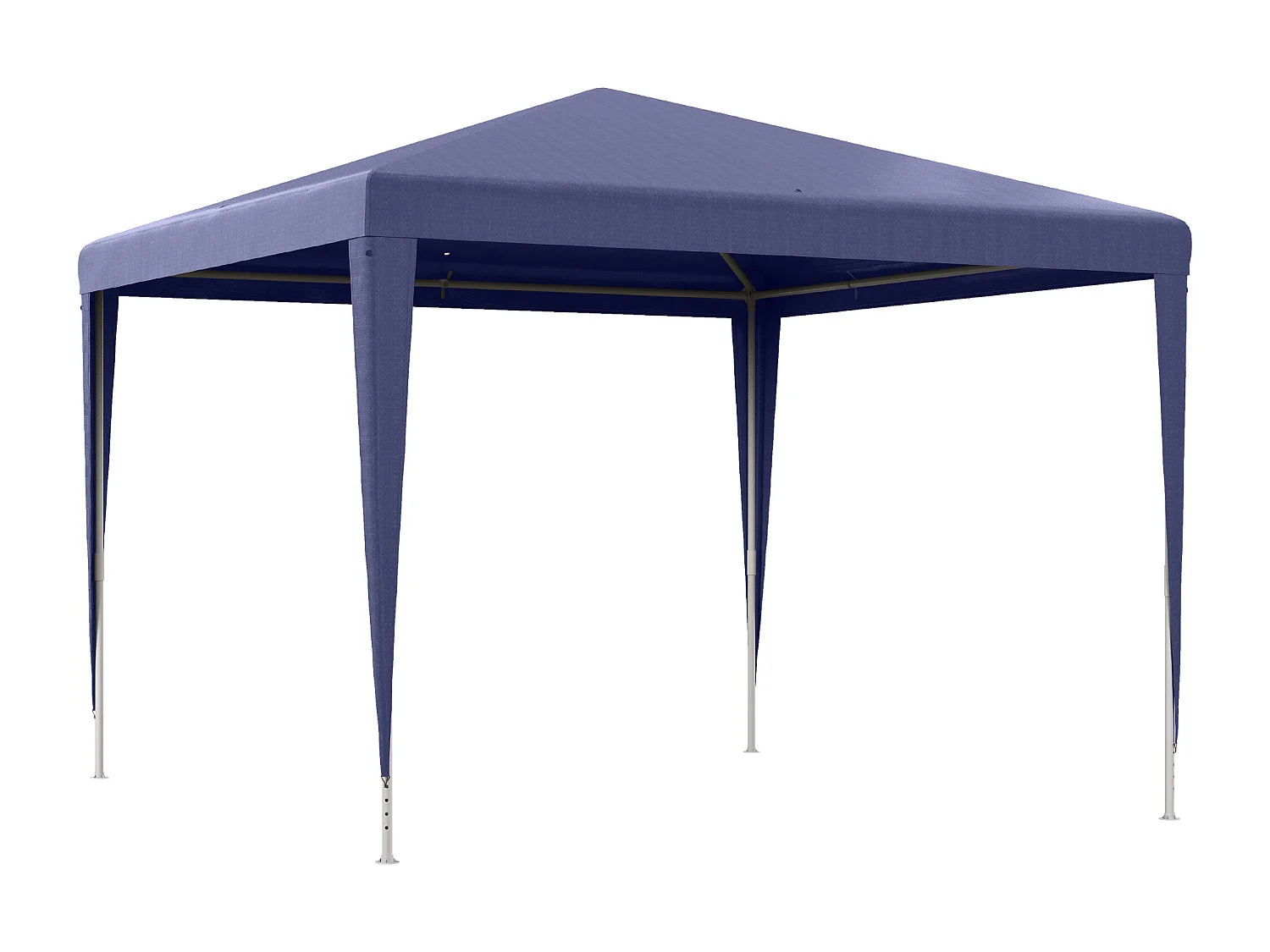 Tonnelle barnum de jardin dim. 2,93L x 2,93l x 2,52H m métal époxy bâche PE haute densité bleu