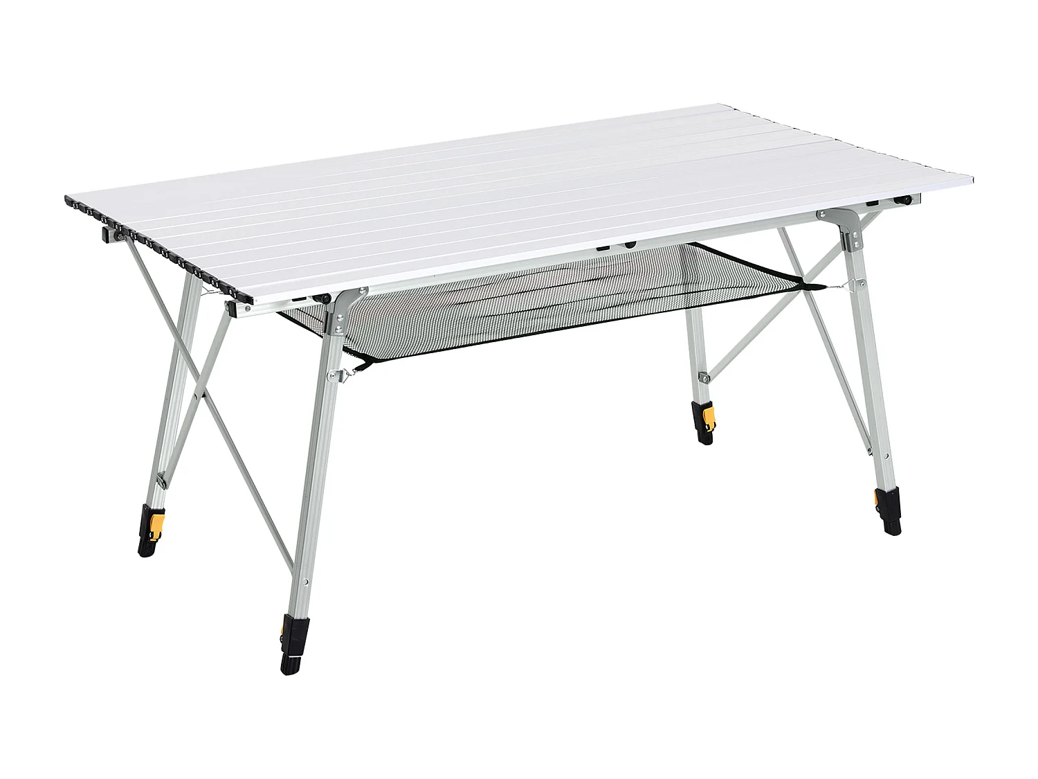 Table pliante en aluminium table de camping table de jardin 6 personnes hauteur réglable + sac de transport
