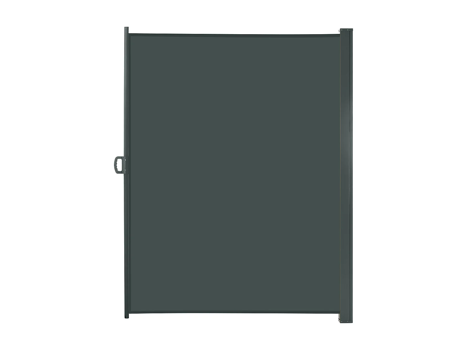 Store latéral brise-vue paravent rétractable dim. 3L x 2H m polyester imperméable anti-UV haute densité gris